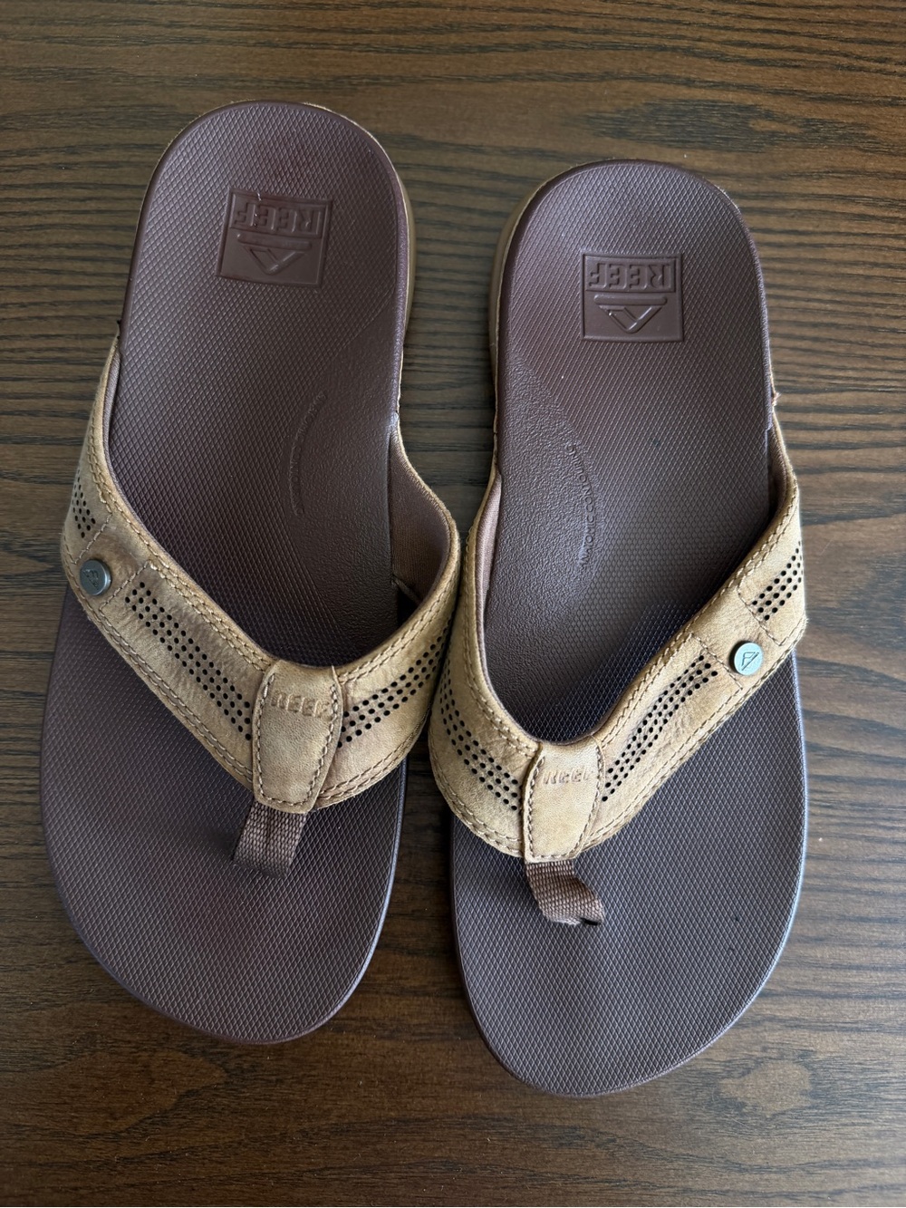 Men’s Reef Leather Flip Flop Sandal